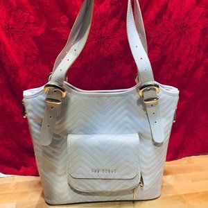 Ted Baker White Patent Leather Shoulder bag Designer Purse Hand Bag